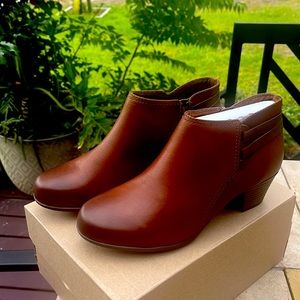 Dark tan Clark boots